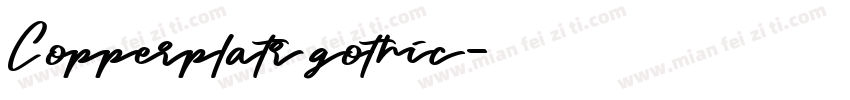 Copperplatr gothic字体转换